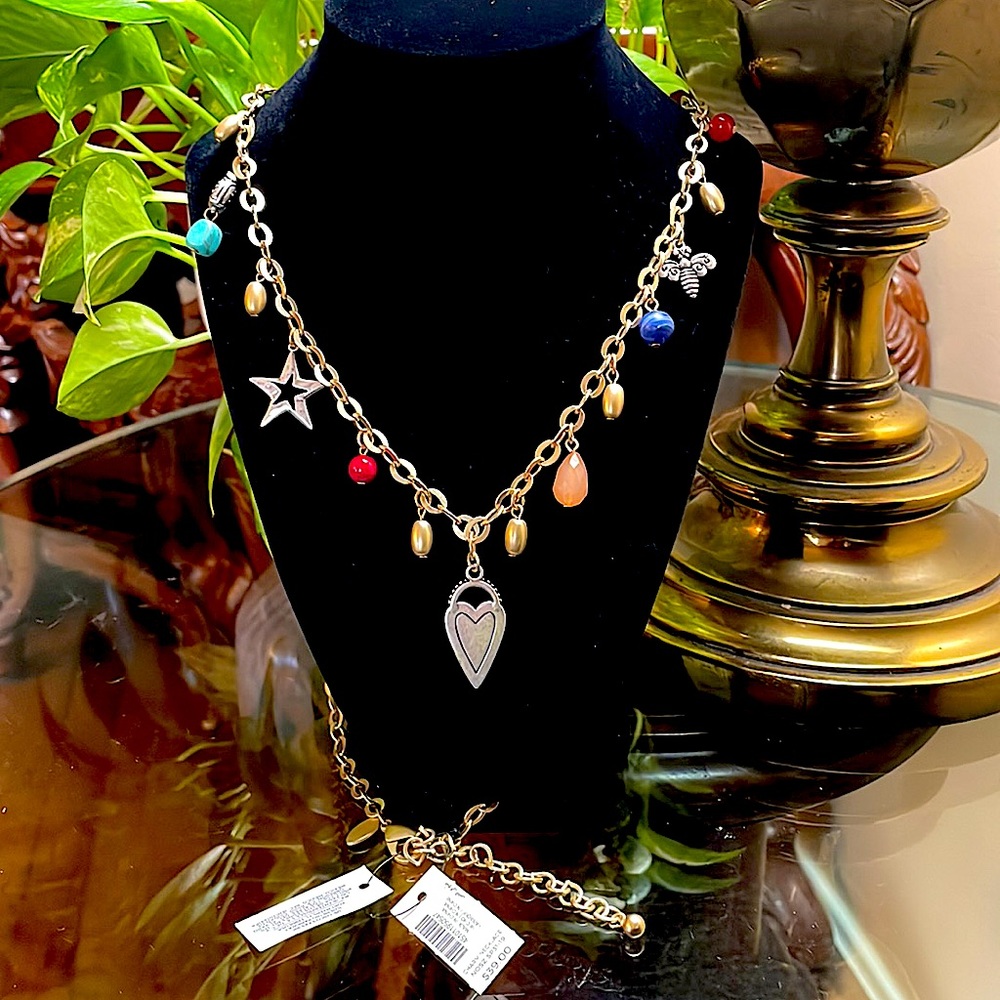 Chico’s Gold Tone Charms Necklace